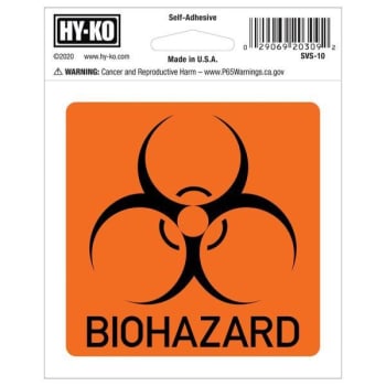 Image for Hy-Ko Biohazard Hospitality Decal/Sign, Package Of 10 from HD Supply