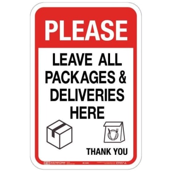 Image for Hy-Ko Leave All Packages Here Hospitality Sign from HD Supply