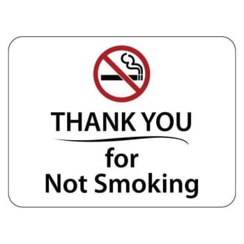 Image for Hy-Ko Thank You For Not Smoking Cigarette Symbol Sign, Package Of 50 from HD Supply