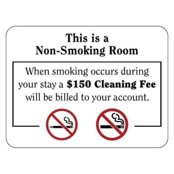 Image for Hy-Ko No Smoking English 150 Fee Sign, Package Of 50 from HD Supply
