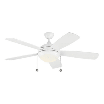 Generation Lighting Discus Classic 52 In. 5-Blade Led Ceiling Fan W/ Light (White)