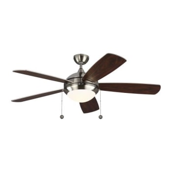 Generation Lighting Discus Classic 52 In. 5-Blade Led Ceiling Fan W/ Light (Brushed Steel)