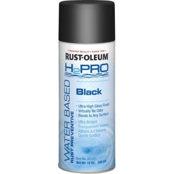 Image for Rust-Oleum® H2PRO Spray Paint,Gloss Black, 12 oz, Package Of 6 from HD Supply