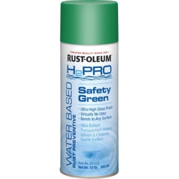 Rust-Oleum® H2PRO Spray Paint,Gloss Safety Green, 12 oz, Package Of 6