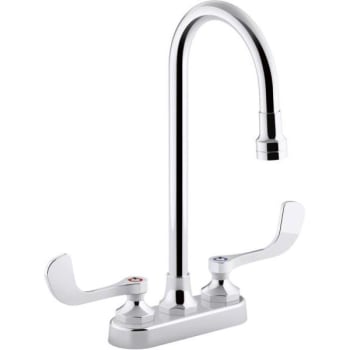 Kohler Triton Bowe 0.5 Gpm Centerset Gooseneck Bathroom Faucet W/ Wristblade Handle