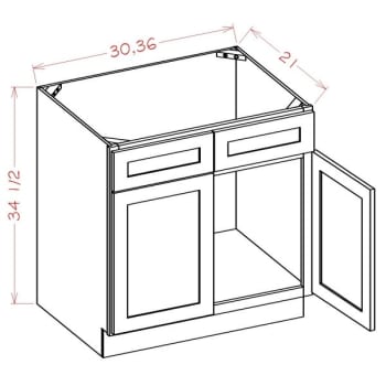 Image for US Cabinet Depot Shaker White Vanity Sink Base Cabinet 36w from HD Supply