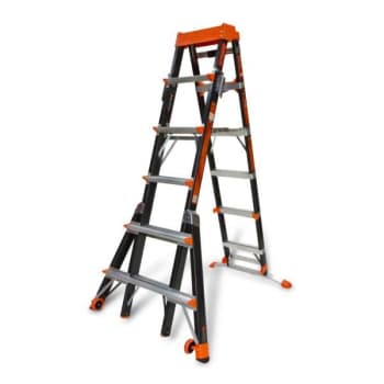 Image for Little Giant Ladders Select Step 6 To 10 Ft Fiberglass Adjustable Step Ladder from HD Supply