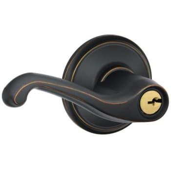Image for Schlage Residential F Ser Ent No Hand Antique Bronze Finish Flair Lever from HD Supply