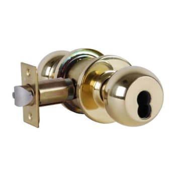 Arrow Lock Cylindrical Knob Lock, B Knob, Bright Brass, Sfic Prep Less Core