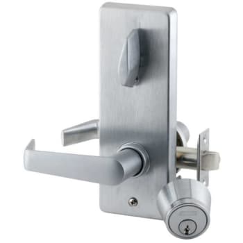 Image for Schlage Saturn Interconnected Entrance Cylinder Lever (Satin Chrome) from HD Supply