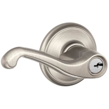 Image for Schlage Residential F Ser Ent No Hand Satin Nickel Clear Finish Flair Lever from HD Supply