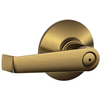 Schlage Residential F Ser Pvcy No Hand Satin Brass Clear Finish Elan Lever