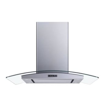 Image for Winflo 36" Convertible Stainless Steel Glass Island Range Hood, Steel Panel from HD Supply