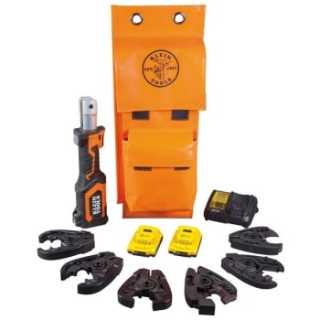 Image for Klein Tools® Battery-Operated 7-Ton Cable Cutter And Crimper Kit from HD Supply