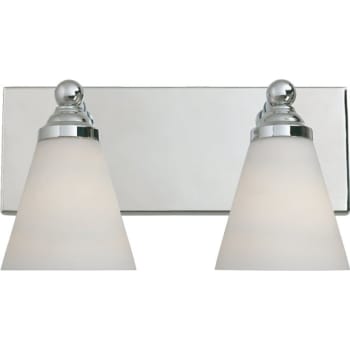 Image for Designers Fountain Franklin 14 in 2-Light Vanity Light Fixture (2-Pack) (Chrome) from HD Supply