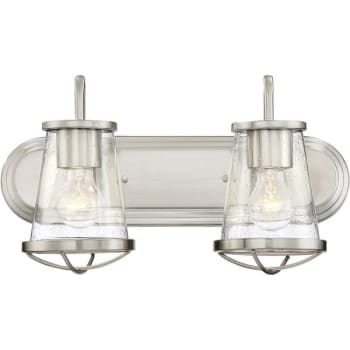 Image for Designers Fountain Darby 18 in 2-Light Vanity Light Fixture (Satin Platinum) from HD Supply