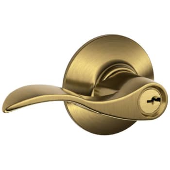 Image for Schlage Residential F Ser Ent No Hand Satin Brass Clear Finish Accent Lever from HD Supply