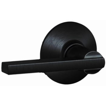 Image for Schlage Residential F Ser Passage No Hand Matte Black Clear Finish Flair Lever from HD Supply