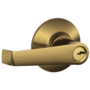 Image for Schlage Residential F Ser Ent No Hand Satin Brass Satin Clear Finish Elan Lever from HD Supply