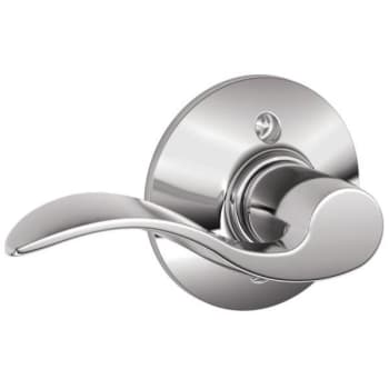 Schlage Residential F Ser Dmy Lt Hand Bright Chrome Finish Accent Lever