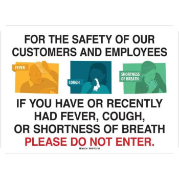 Image for Brady® For The Safety Of Our Customers.. Sign Polyester, 7h X 10w, B/W from HD Supply