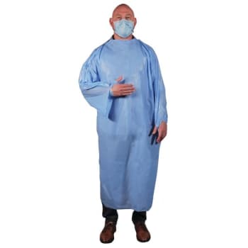 Image for Heritage 1.5 Mil Blue Isolation Gown (50-Case) from HD Supply