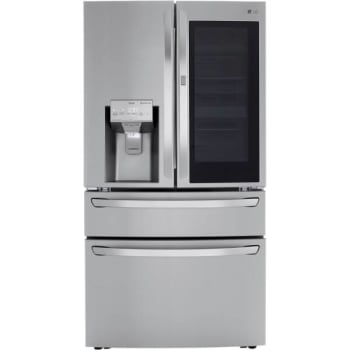Lg 23-Cu. Ft. 4-Door French Door Refrigerator With Instaview, Stainless Steel