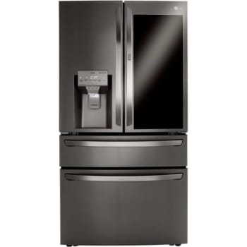 LG 23-Cu Ft 4-Door French Door Refrigerator With Instaview Black Stainless Steel