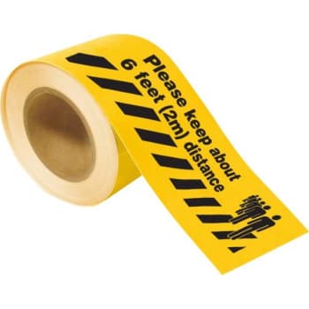 Image for Brady® Toughstripe® Please Keep 6 Feet Pre-Cut Floor Tape, Polyester, 100' L from HD Supply