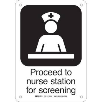 Image for Brady® Proceed To Nurse Polystyrene Sign, 10h X 7w from HD Supply