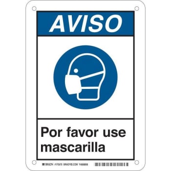 Image for Brady® Wear Mask Spanish Polystyrene Sign, 10h X 7w from HD Supply