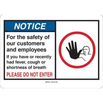Image for Brady® For The Safety Of Our Customers.. Sign, Aluminum 7h X 10w from HD Supply