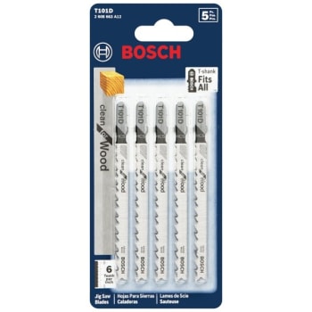 Image for Bosch 4", 6 Tpi, T-Shank Jigsaw Blade, Package Of 5 from HD Supply