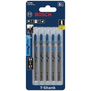 Bosch 3 5 8 17 24 Tpi Basic For Metal T Shank Jigsaw Blade