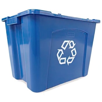 Rubbermaid 14 Gallon Curbside Recycling Bin (Blue)
