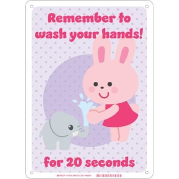 Image for Brady® Kids Wash Hands Polystyrene Sign, 14h X 10w from HD Supply