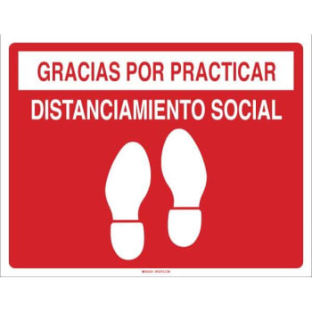 Image for Brady® Spanish Social Distancing Vinyl Floor Sign, 14w X 18h from HD Supply