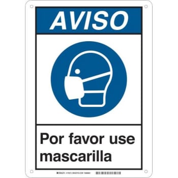 Image for Brady® Spanish Wear Mask Polystyrene Sign, 14h X 10w from HD Supply