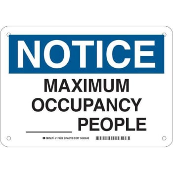 Image for Brady® Maximum Occupancy _ People, Aluminum Sign, 10h X 10w from HD Supply