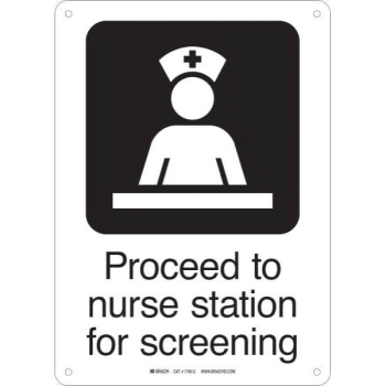Image for Brady® Proceed To Nurse Polystyrene Sign, 14h X 10w from HD Supply