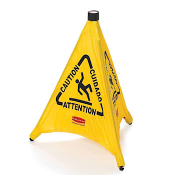 Image for Rubbermaid Commercial Yellow 20 In. Multilingual Wet Floor Sign (12-Pack) from HD Supply