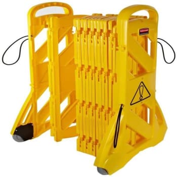 Image for Rubbermaid Yellow Extendable Mobile Barrier 156" L X 13" W X 39.5" H from HD Supply