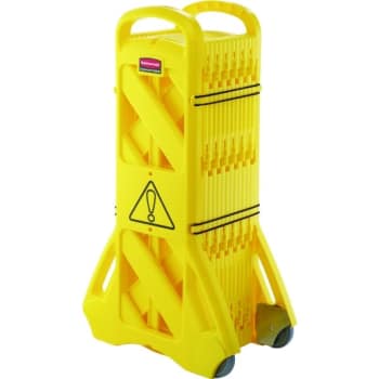 Image for Rubbermaid Yellow Extendable Mobile Barrier 156" L X 13" W X 39.5" H from HD Supply