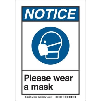 Image for Brady® Please Wear A Mask Polyester Sign, 10h X 7w from HD Supply