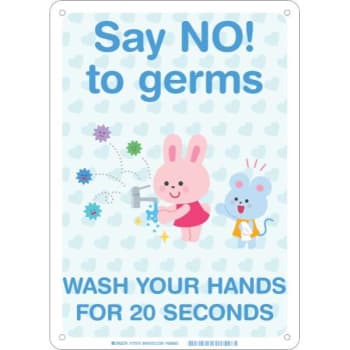 Image for Brady® Kids No Germs Polystyrene Sign, 14h X 10w from HD Supply