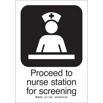 Image for Brady® Please Proceed To Nurse Station Polyester Sign, 10h X 7w from HD Supply