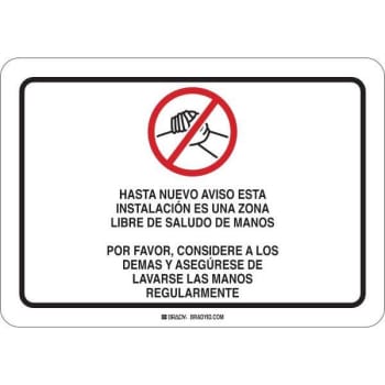 Image for Brady® Spanish Handshake Free Sign, Aluminum, 10 X 14 from HD Supply