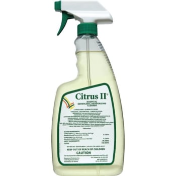 Citrus Ii Hospital Germicidal Deodorizing Cleaner, Citrus Scented, Case Of 12
