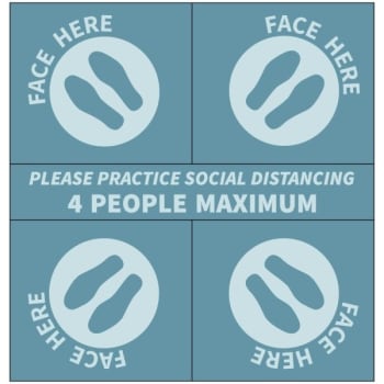 Image for American Image Social Distancing Elevator Floor Decal Sign Kit from HD Supply
