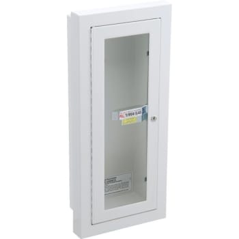 Potter-Roemer® Alta Steel Semi-Recessed Fire Extinguisher Cabinet, White